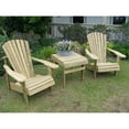 thumbnail image 1 of Weathercraft Adirondack 3-Piece Patio Conversation Set with 2 Chairs and 1 Side Table, Solid Wood, 1 of 4