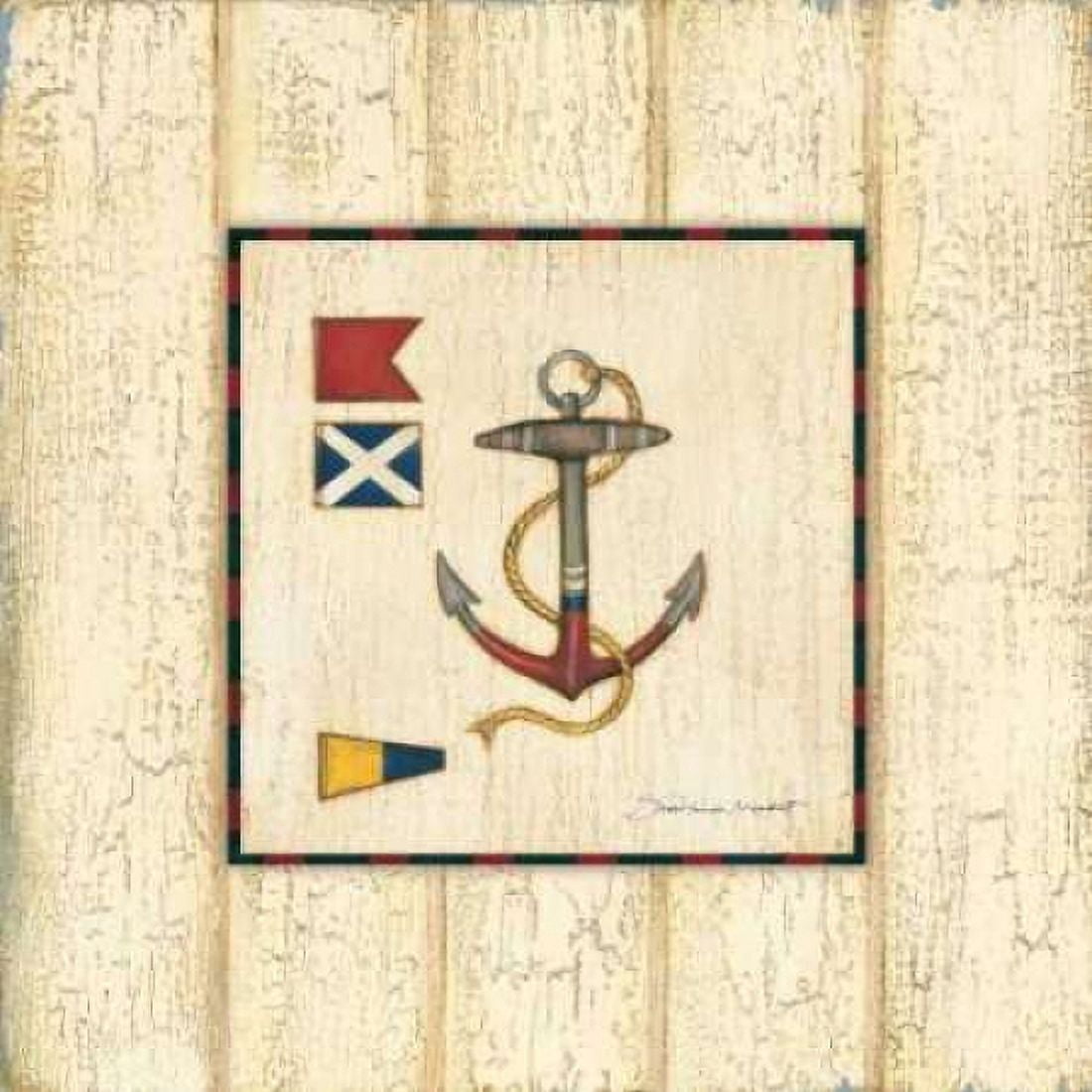 Weathered Anchor Canvas Art - Stephanie Marrott (24 x 24)