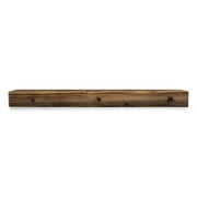 Weathered Beam 72 in. Burnt Almond Mantel