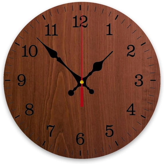 Weathered Blue Wooden Shabby Wood Teal Turquoise Green Painted Vintage Wall Clock Decorative for Living Room Decor Kitchen Bathroom Bedroom Office Silent Outdoor Waterproof Patio Wooden Analog Clock