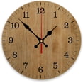 thumbnail image 1 of Weathered Blue Wooden Shabby Wood Teal Turquoise Green Painted Vintage Wall Clock Decorative for Living Room Decor Kitchen Bathroom Bedroom Office Silent Outdoor Waterproof Patio Wooden Analog Clock, 1 of 6