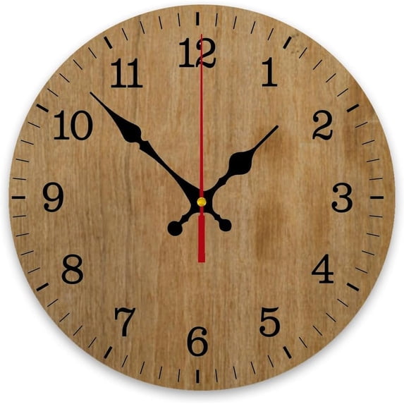 Weathered Blue Wooden Shabby Wood Teal Turquoise Green Painted Vintage Wall Clock Decorative for Living Room Decor Kitchen Bathroom Bedroom Office Silent Outdoor Waterproof Patio Wooden Analog Clock