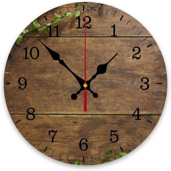 Weathered Blue Wooden Shabby Wood Teal Turquoise Green Painted Vintage Wall Clock Decorative for Living Room Decor Kitchen Bathroom Bedroom Office Silent Outdoor Waterproof Patio Wooden Analog Clock
