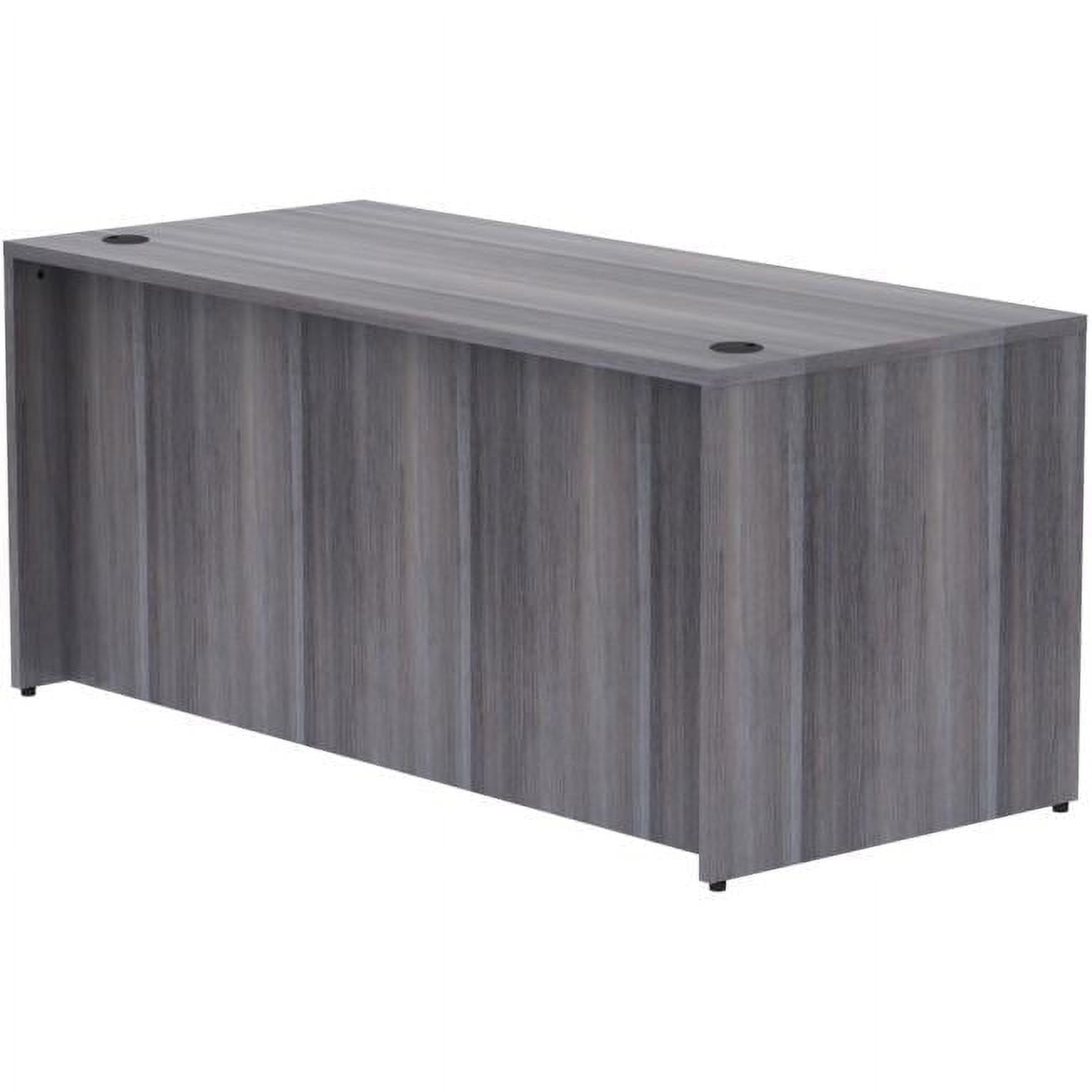 Weathered Charcoal Laminate 66" Rectangular Desk Shell