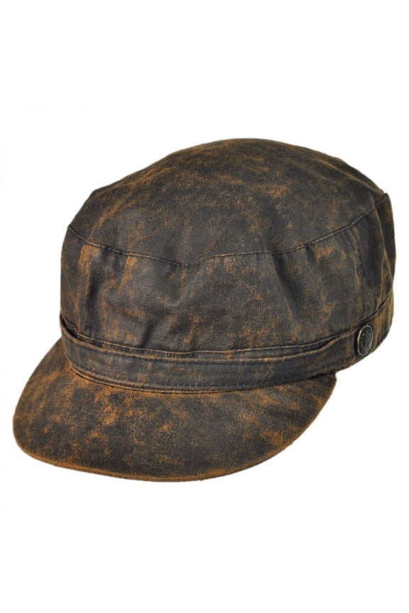Weathered Cotton Army Cadet Cap - M - Brown