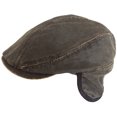 thumbnail image 1 of Weathered Cotton Ivy Scally Cap with Ear Flaps Winter Driving Hat (Brown, Medium), 1 of 6