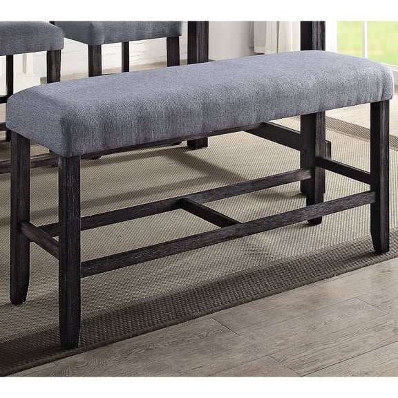 Weathered Espresso Wood Bench | For Breakfast Nook Seating | Gives a Rustic and Warm Vibe