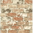 Weathered Faux Red Brick Peel and Stick Wallpaper