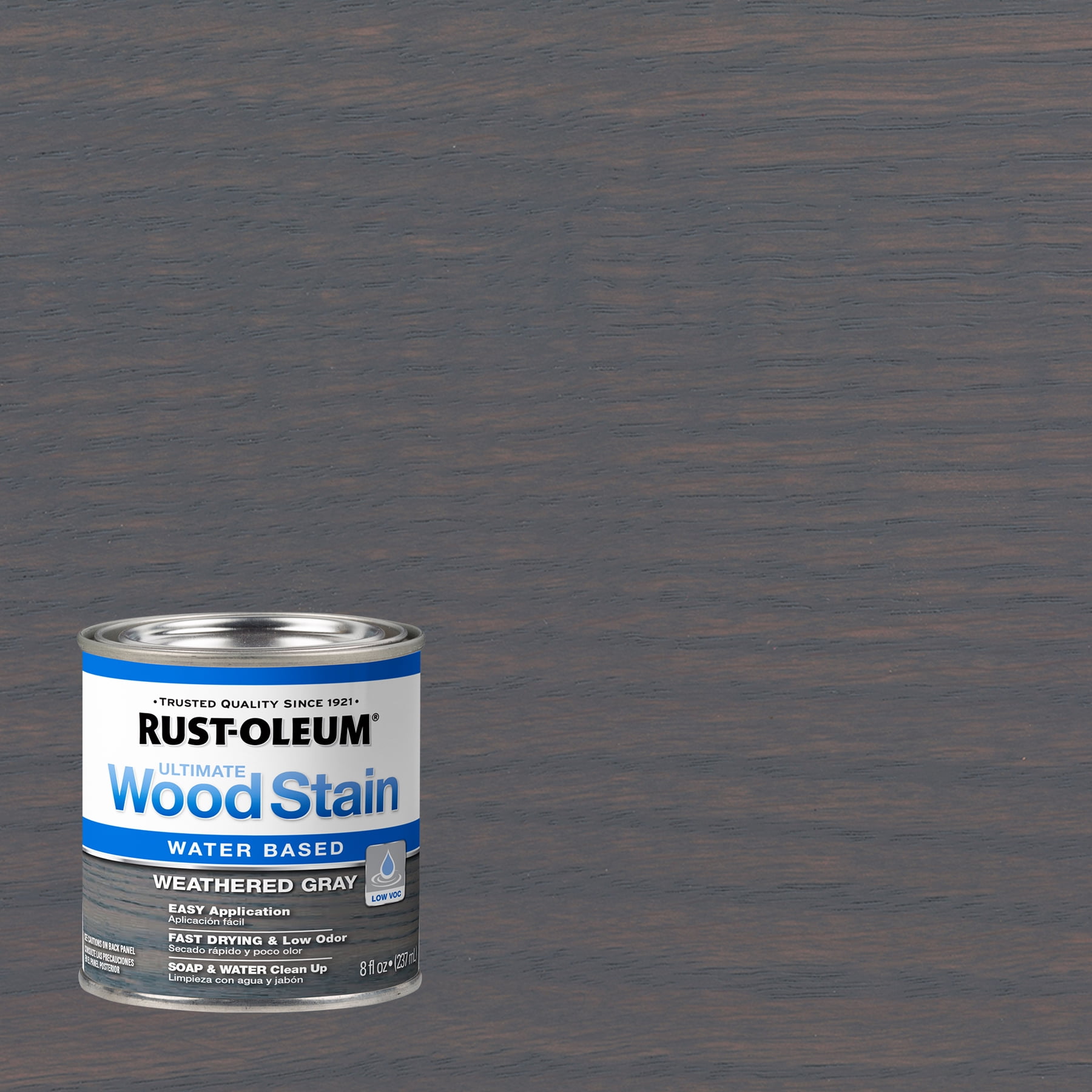 Weathered Gray, RustOleum Ultimate Wood Stain Satin, Half Pint