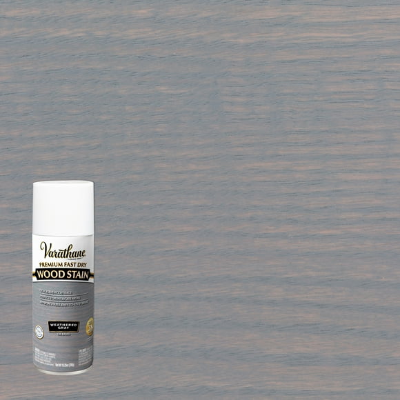 Weathered Gray, Varathane Premium Fast Dry Interior Wood Stain Spray-385551, 10.25 Oz Aerosol