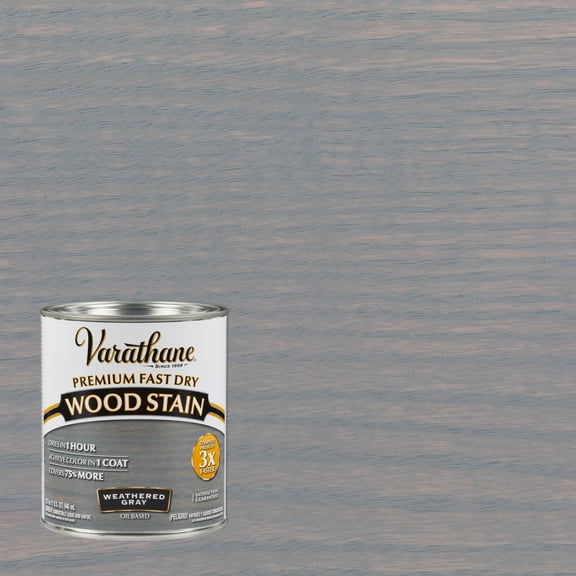 Weathered Gray, Varathane Premium Fast Dry Wood Stain-269394, Quart