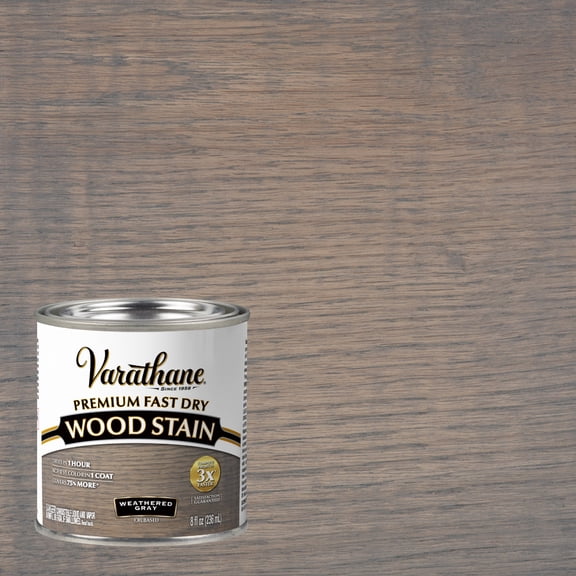 Weathered Gray, Varathane Premium Fast Dry Wood Stain-269398, 8 fl oz