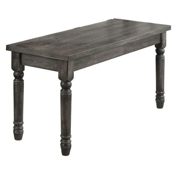 Weathered Grey Dining Bench: Rustic Farmhouse Style Seating