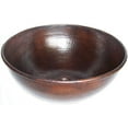 thumbnail image 1 of Weathered Hammered Round Bathroom Copper Vessel, 1 of 3