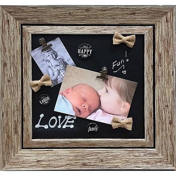 Weathered-Natural framed Magnetic Chalkboard by Lawrence