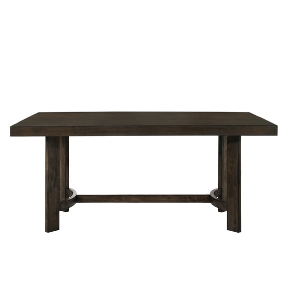 Weathered Oak Dining Table - 2.5" Thick Top Blending Superior Wood Materials Wood, Composite Rubberwood, , And Veneer Attractive Finish Simple Functional Robust Construction For Daily Fits Multiple