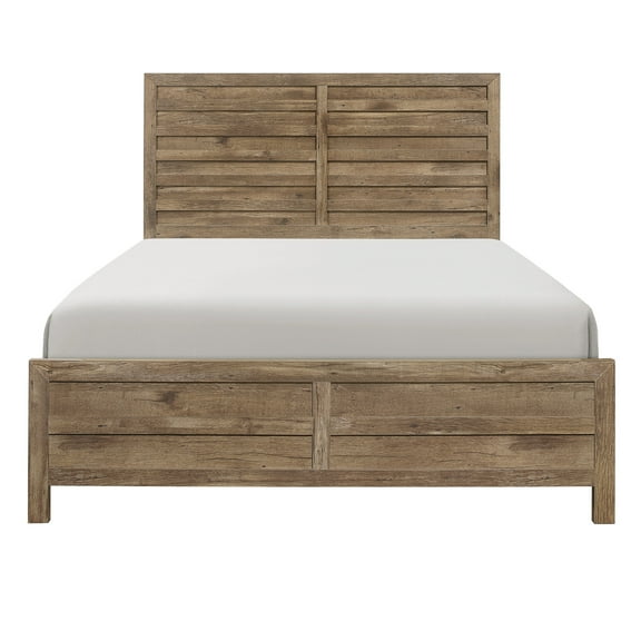 Weathered Pine Rustic Queen Bed, Bedroom Furniture Element Bed In Style,