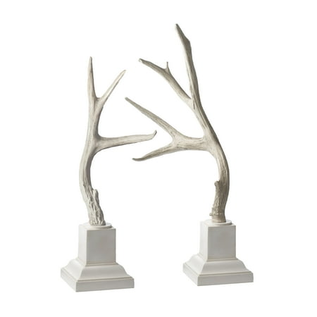 Weathered Resin Buck Antlers Set/2
