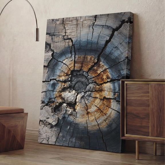 Weathered Wood Texture Poster, Unframed Canvas 8x10in