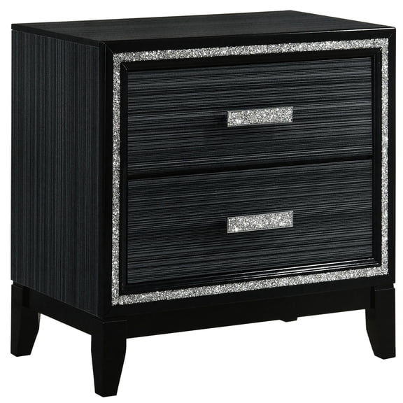 Weathered black 2 - drawer storage / Keep essentials organized in bedroom