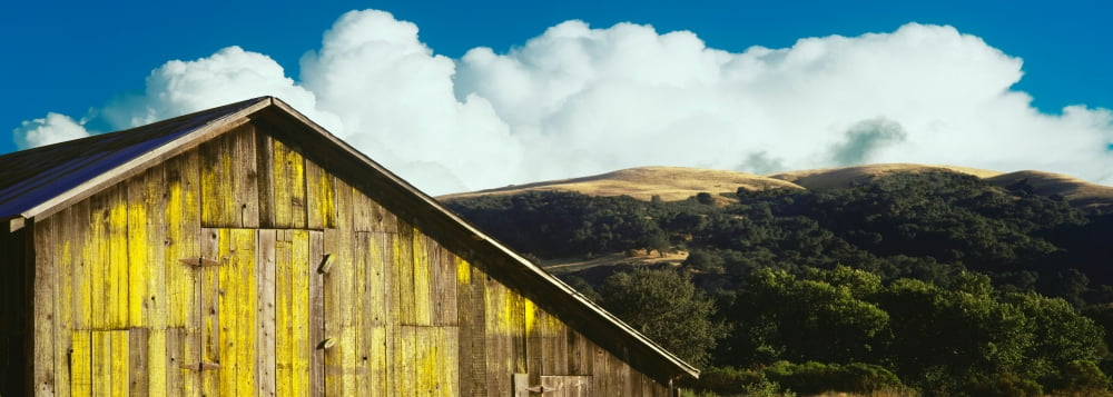 Weathered wooden barn Gaviota Santa Barbara County California USA Canvas Art - Panoramic Images (27 x 9)