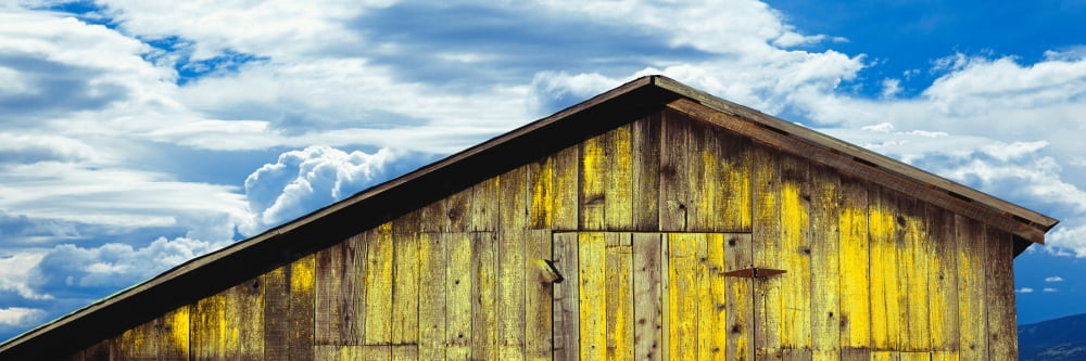 Weathered wooden barn Gaviota Santa Barbara County California USA Canvas Art - Panoramic Images (27 x 9)