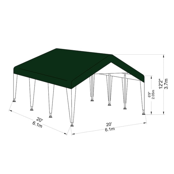 Weatherfast Event Tent 12'x20'x12'2"(H)