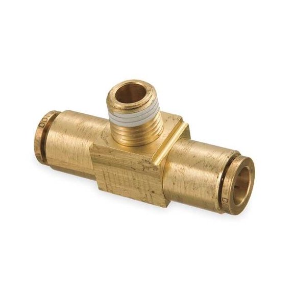 Weatherhead Male Branch Tee,1/8-27,1/4 In Tube Sz 1872X4S