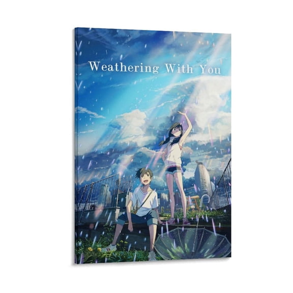 Weathering With You Anime Poster Movie Art Poster Canvas Painting Decor Wall Print Photo Gifts Home Modern Decorative Posters 12x18inch(30x45cm)