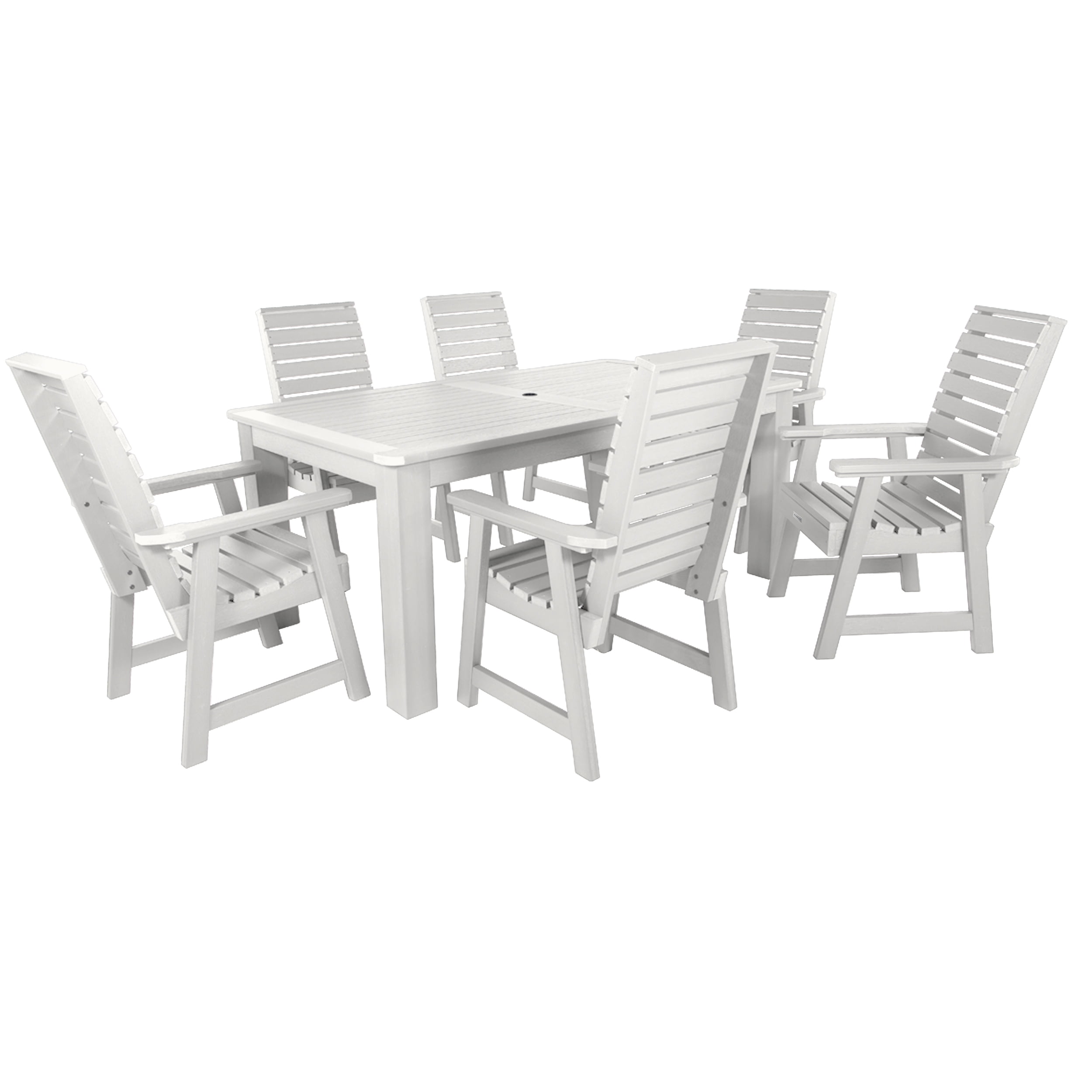 Highwood White 72" Rectangular 7-Piece Dining Set