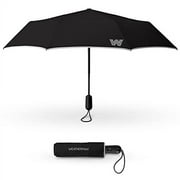 Weatherman Travel Umbrellas for Rain - Compact Umbrella Windproof - Small Mini Umbrella - Portable Pocket Umbrella Auto Open Folding Foldable Car Umbrella - Backpack, Purse Rain Umbrellas Black