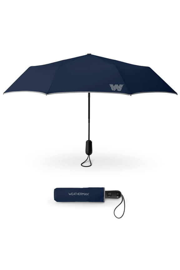 Travel Umbrellas for Rain - Compact Umbrella Windproof - Small Mini Umbrella - Portable Pocket Umbrella Auto Open Folding Foldable Car Umbrella - Backpack, Purse Rain Umbrellas (Navy Blue)