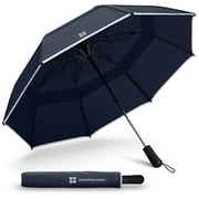 Collapsible Travel Umbrella 40 Inches (Navy Blue)