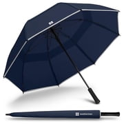 Weatherman Umbrella - Stick Umbrella - Windproof Umbrella Resists Up to 55 MPH Winds Navy Blue