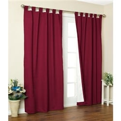 Weathermate Thermalogic Tab Top Insulated Energy Efficient Drapery Pair, Burgundy 80"X84"