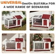 thumbnail image 1 of Weatherproof 2-Story Wooden Rabbit Hutch – Leak-Proof & Easy-Clean Small Animal Cage with Metal Ramp & Removable Roof – Indoor/Outdoor Habitat for Rabbits, Guinea Pigs & Chickens, 1 of 7