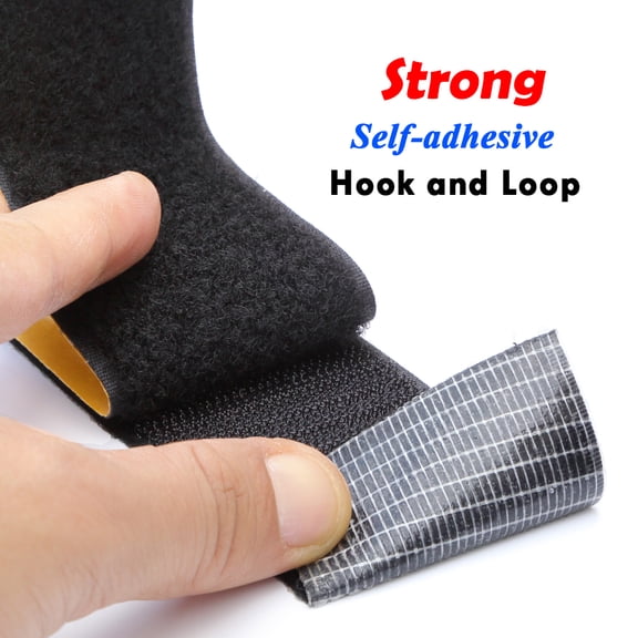 Self-Adhesive Hook and Loop 50mm Wide - Extra Strong for Large Car Trim & Home DIY