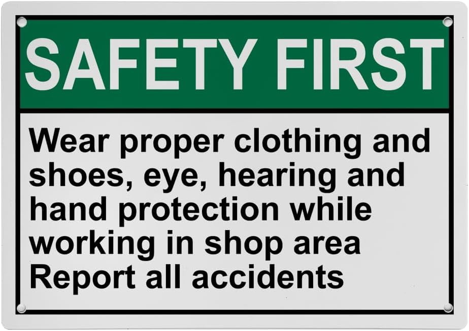 Weatherproof ANSI PPE Multiple Sign (Wear proper clothing and shoes ...