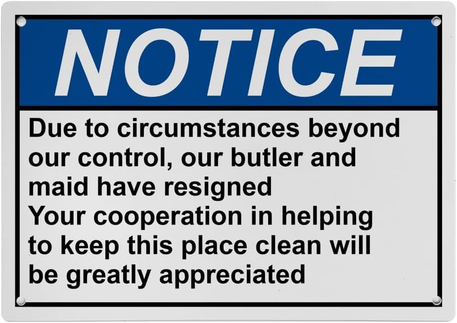 Weatherproof ANSI Restroom Etiquette Sign #5- Size 8 in