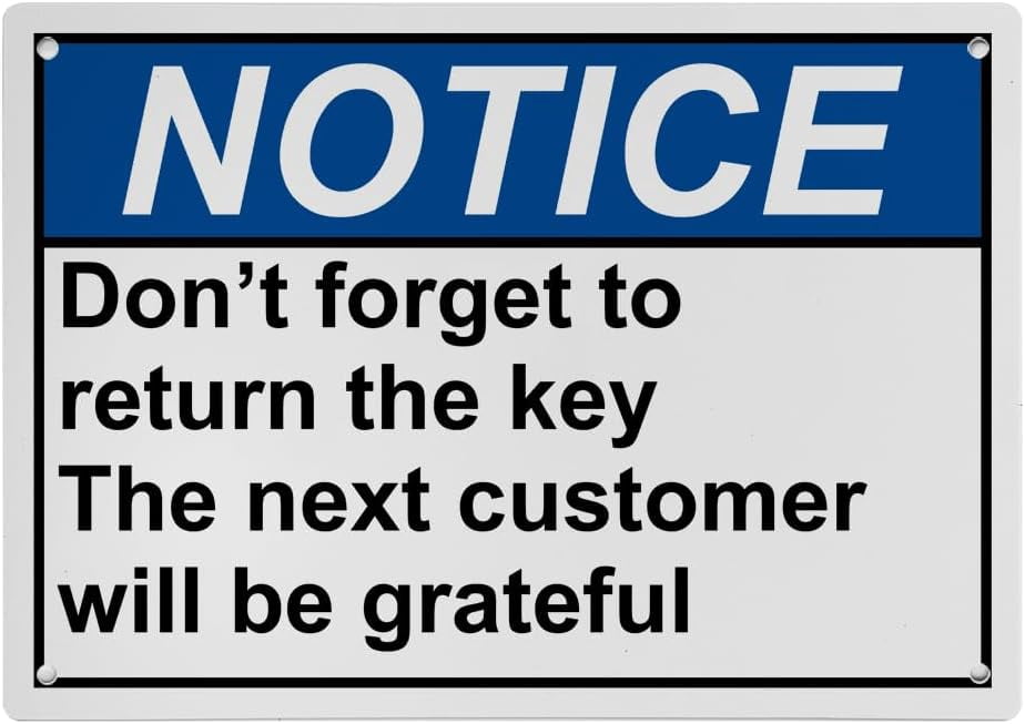 Weatherproof ANSI Restroom Etiquette Sign (Don't forget to return the ...