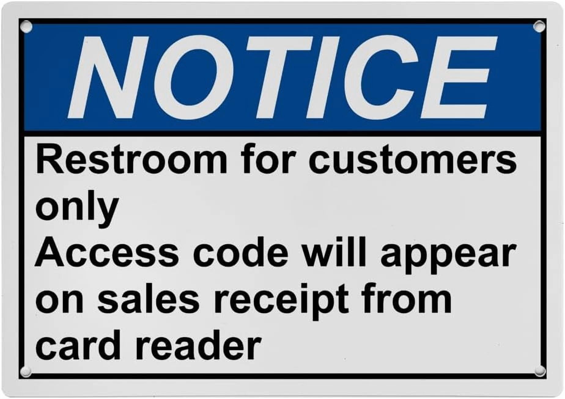 Weatherproof ANSI Restroom Public Private Sign (Restroom for customers ...