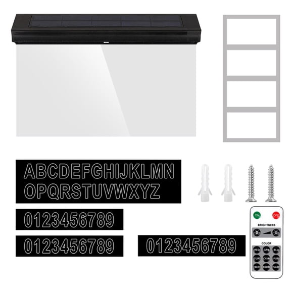 Weatherproof Alternative Power House Number Light Including Rechargeable Cell And Automatic Function For Mailbox Or Wall Mounting