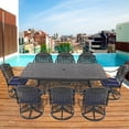 thumbnail image 1 of Weatherproof Aluminum Swivel Chair Dining Set / Provides 360-Degree Rotation for Convenience, 1 of 6