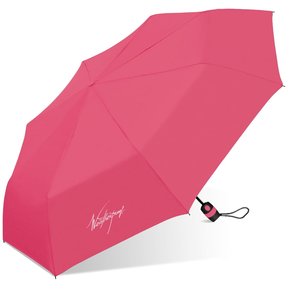 Weatherproof Automatic Open Compact Umbrella, Super Mini, Adult, Pink, Windproof