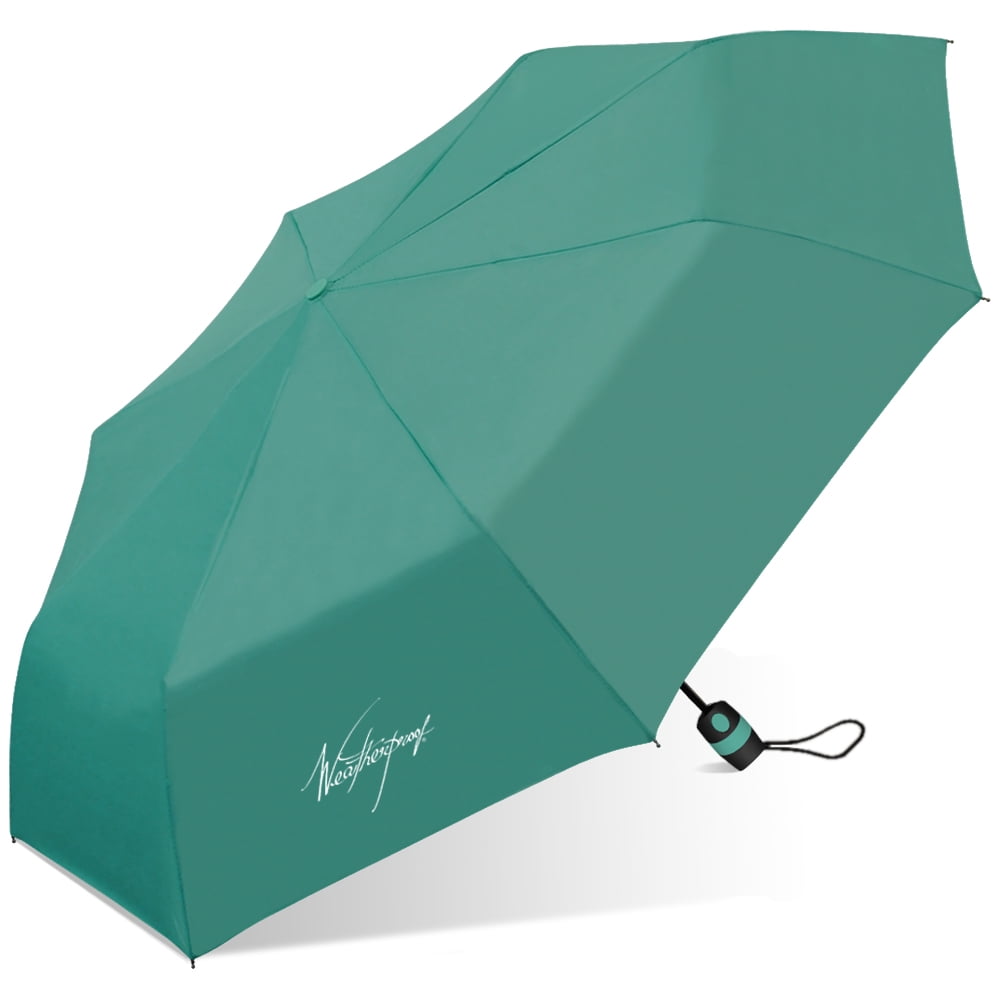 Weatherproof Automatic Open Rain Umbrellas, Teal, Super Mini, Adult, Unisex, Windproof