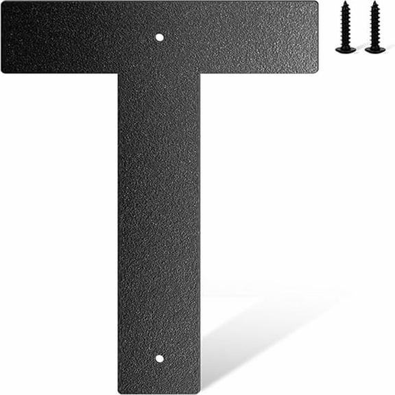 Weatherproof Black Metal House Address Letter 6 Inch Metal Lettering Outdoor Wall Hanging Sign for Home Gate Patio Mailbox Custom Surname Decor Complete with Mount Screws