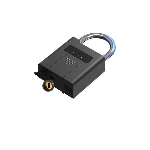 Weatherproof Bluetooth Smart Fingerprint Padlock with Key Backup Biometric Digital Lock ,Easy DIY Installation