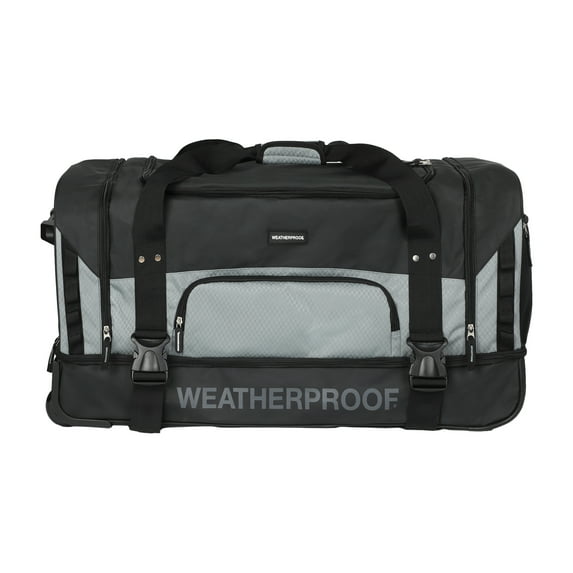 Weatherproof Elevated 30" Black & Gray Wheeled Duffle Bag