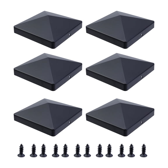 Weatherproof Fence Post Covers Heavy Duty Deck Pillar Caps for Garden/Patio Black Design