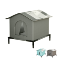 thumbnail image 1 of Weatherproof Feral Cat Shelter - Insulated Winter Cat House | Waterproof Enclosed Pet Tent for Multiple Cats, Outdoor Cat House for Porch, Barn, Yard,Gray M, 1 of 6